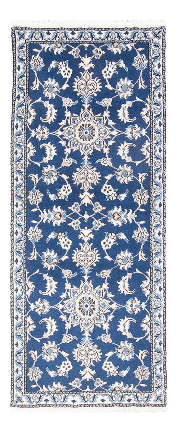Loper Perzisch tapijt - Nain - 196 x 77 cm - blauw