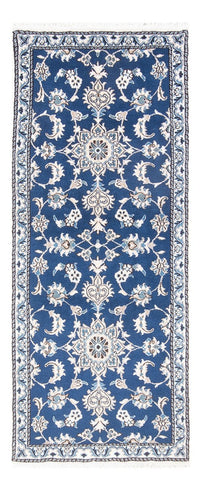 Loper Perzisch tapijt - Nain - 196 x 77 cm - blauw