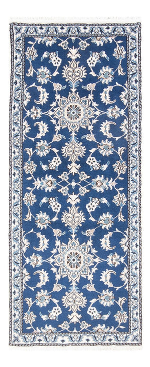 Loper Perzisch tapijt - Nain - 196 x 77 cm - blauw