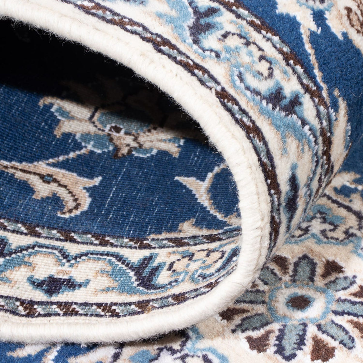 Loper Perzisch tapijt - Nain - 196 x 77 cm - blauw