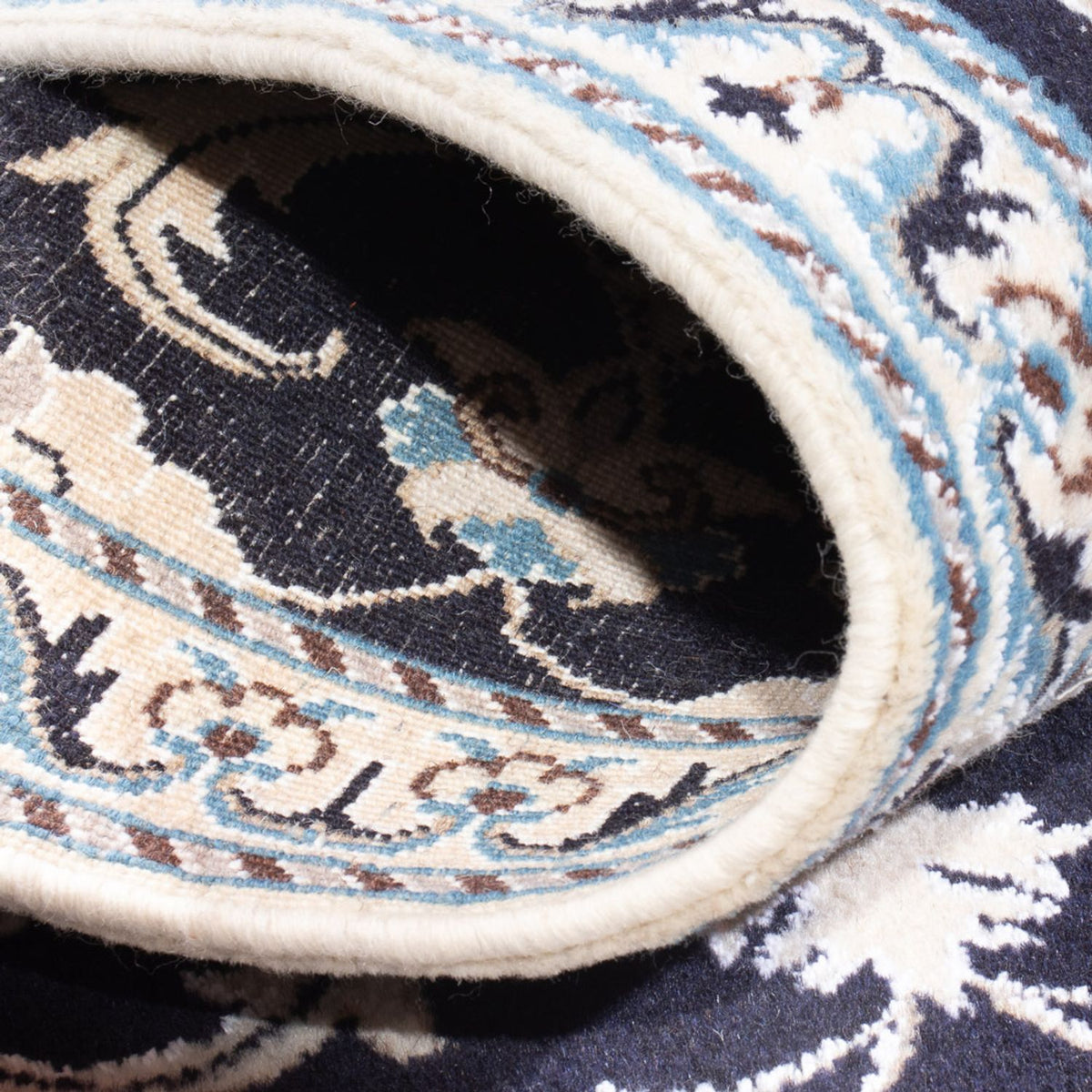 Perzisch tapijt - Nain - 134 x 70 cm - donkerblauw