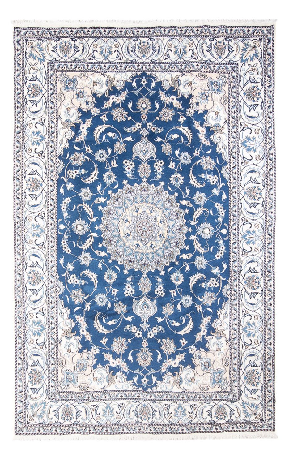 Perzisch tapijt - Nain - 302 x 196 cm - blauw