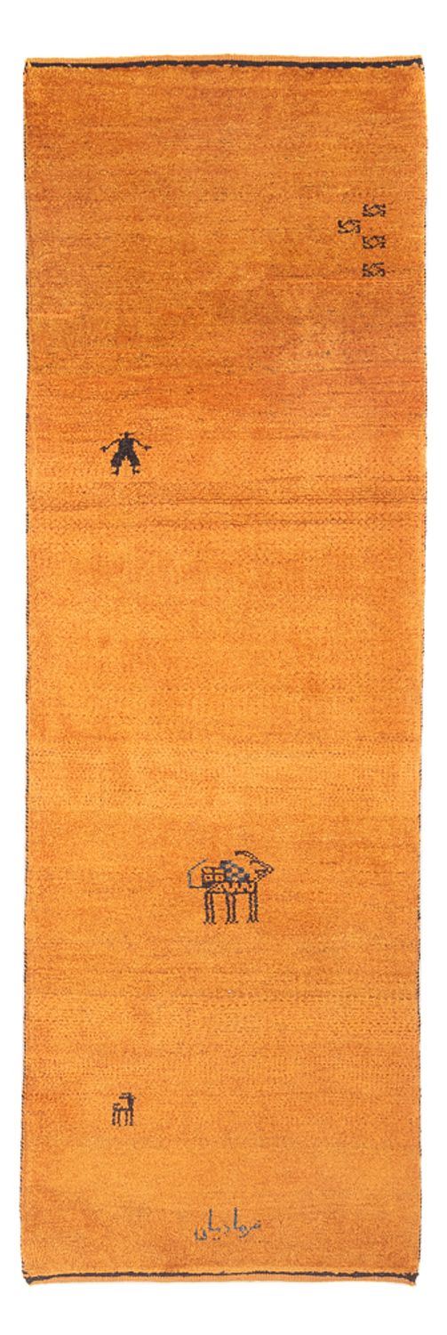 Loper Gabbeh tapijt - Perzisch - 220 x 74 cm - oranje