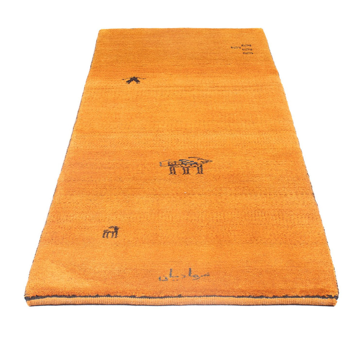 Loper Gabbeh tapijt - Perzisch - 220 x 74 cm - oranje