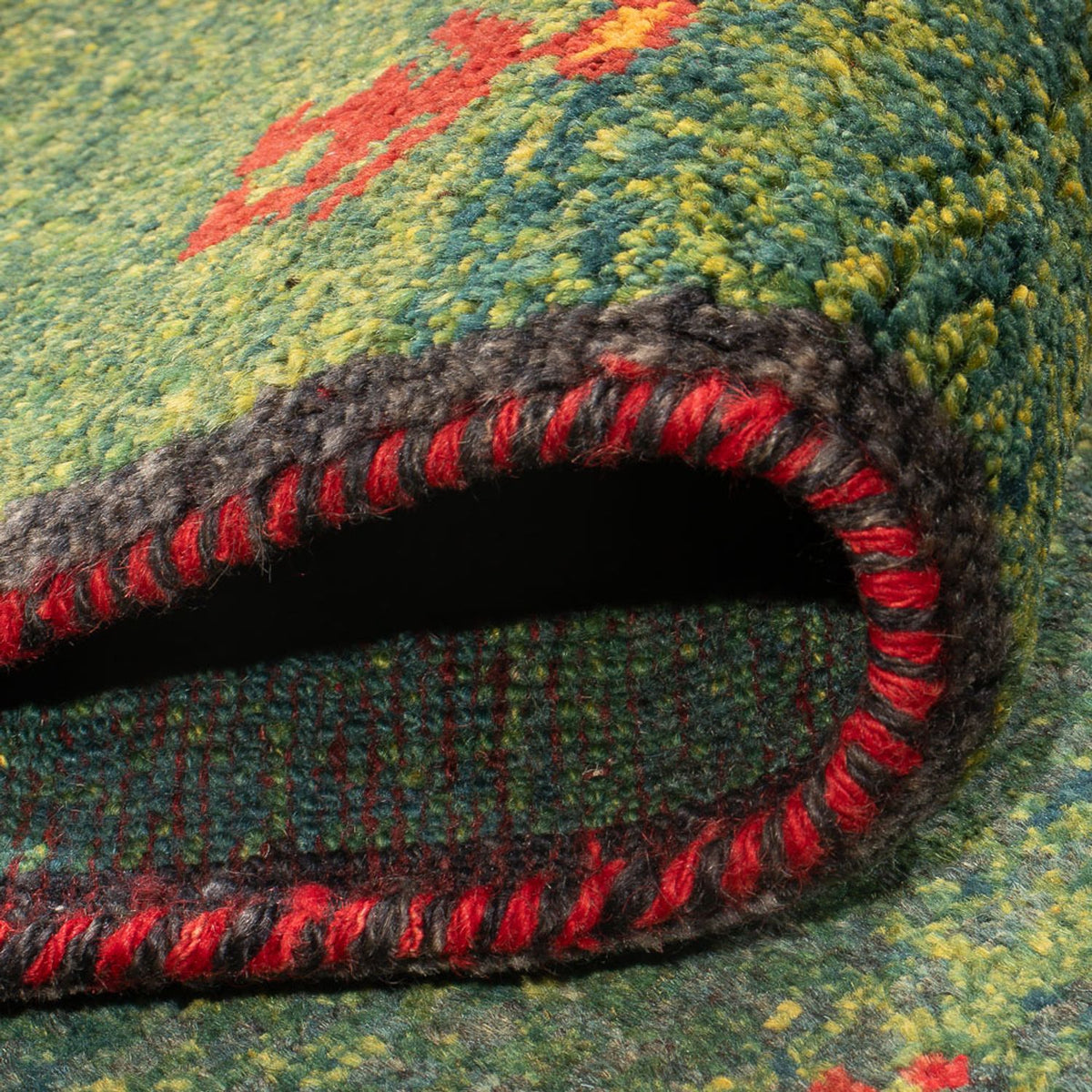 Loper Gabbeh tapijt - Perzisch - 270 x 75 cm - donkergroen