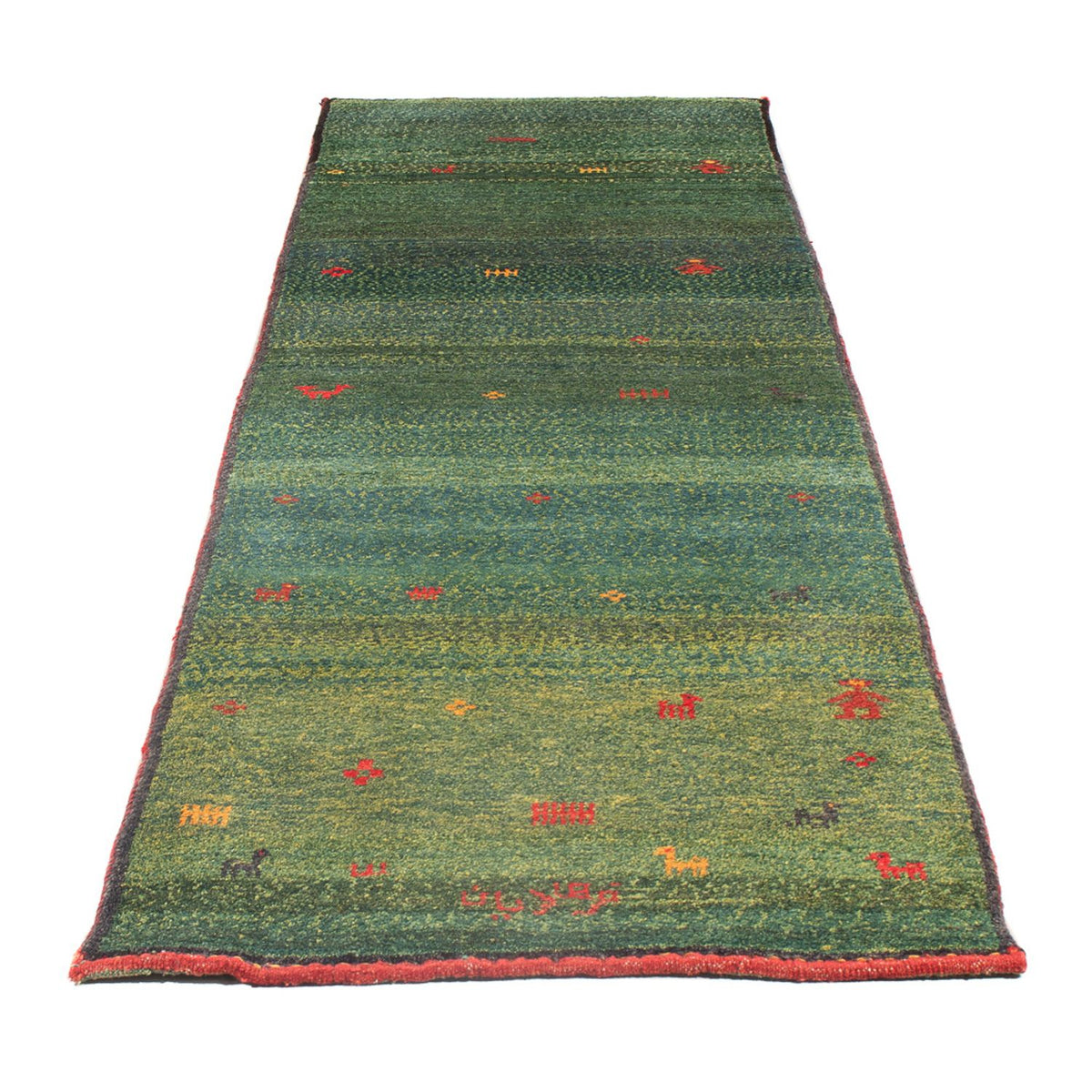 Loper Gabbeh tapijt - Perzisch - 270 x 75 cm - donkergroen