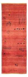 Perzische Gabbeh Tapijt 83x225cm - Perserteppich Wollteppich - Loper / Licht rood / 83 x 225 cm Loper