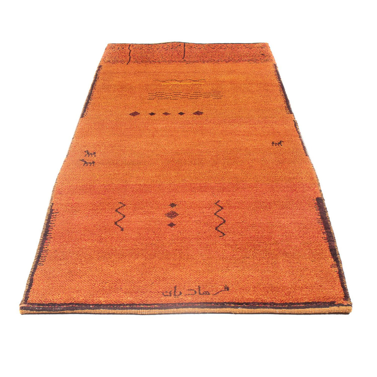 Loper Gabbeh tapijt - Perzisch - 247 x 87 cm - terracotta