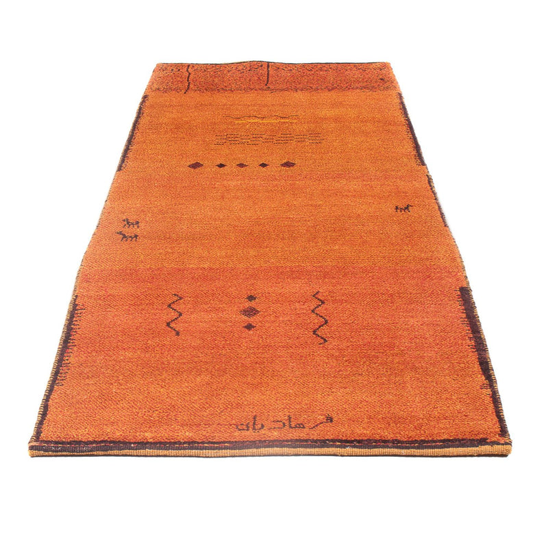 Loper Gabbeh tapijt - Perzisch - 247 x 87 cm - terracotta