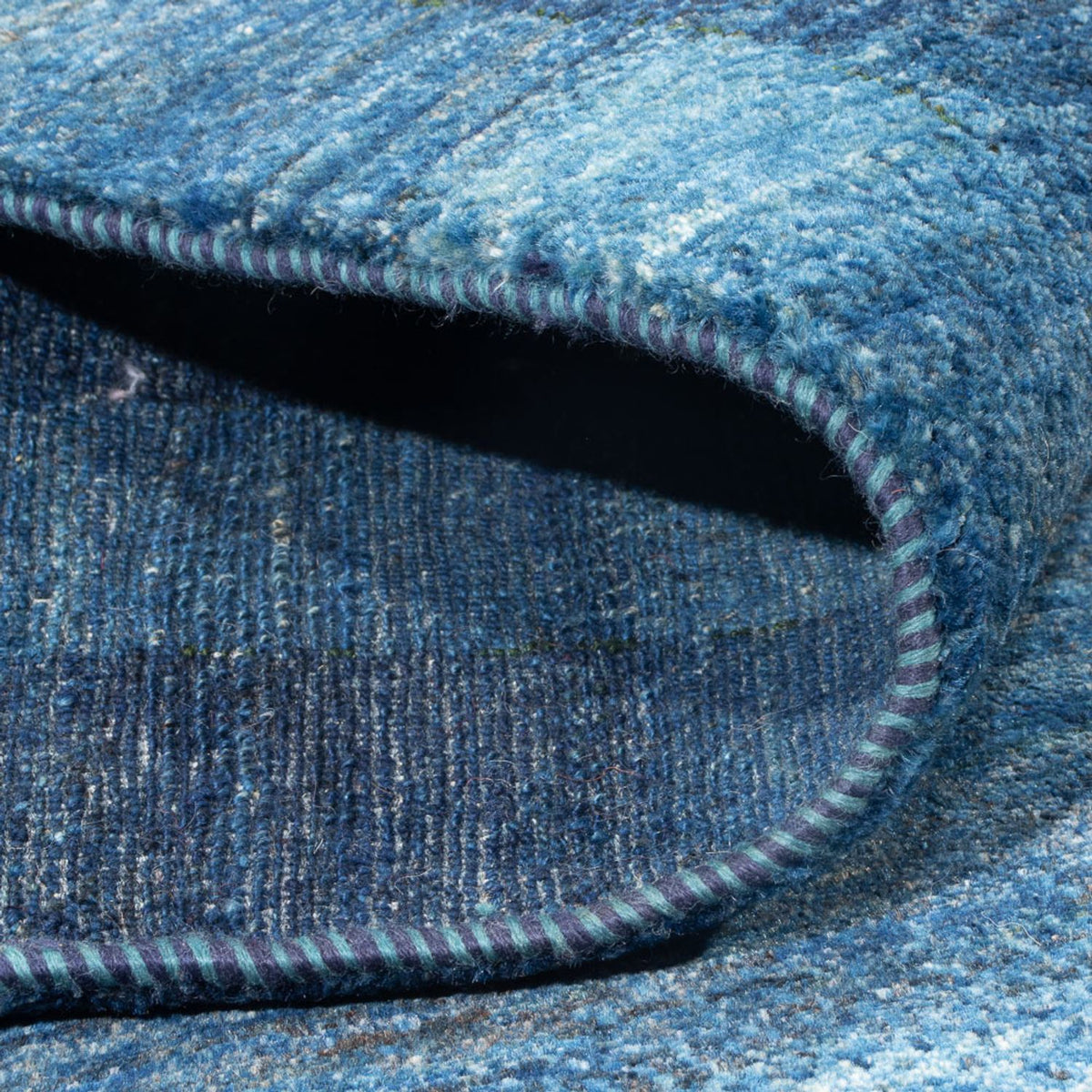 Gabbeh Tapijt - Loribaft Perzisch - 225 x 186 cm - zee blauw