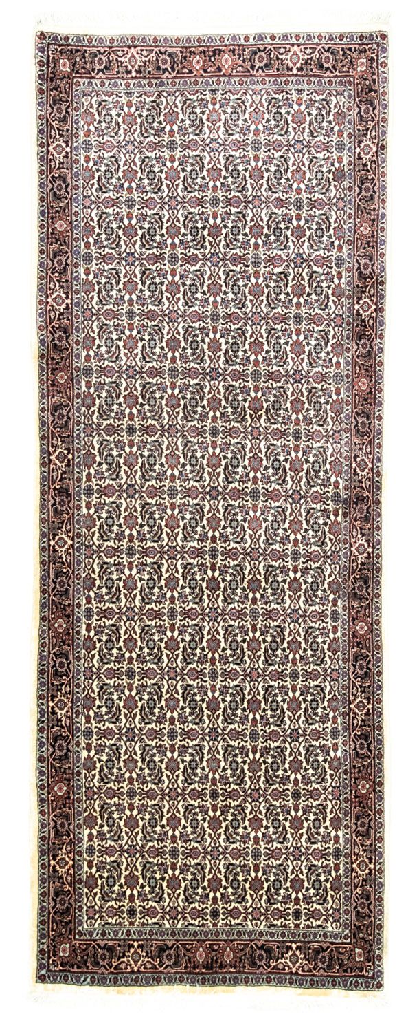 Loper Perzisch tapijt - Bijar - 254 x 94 cm - beige