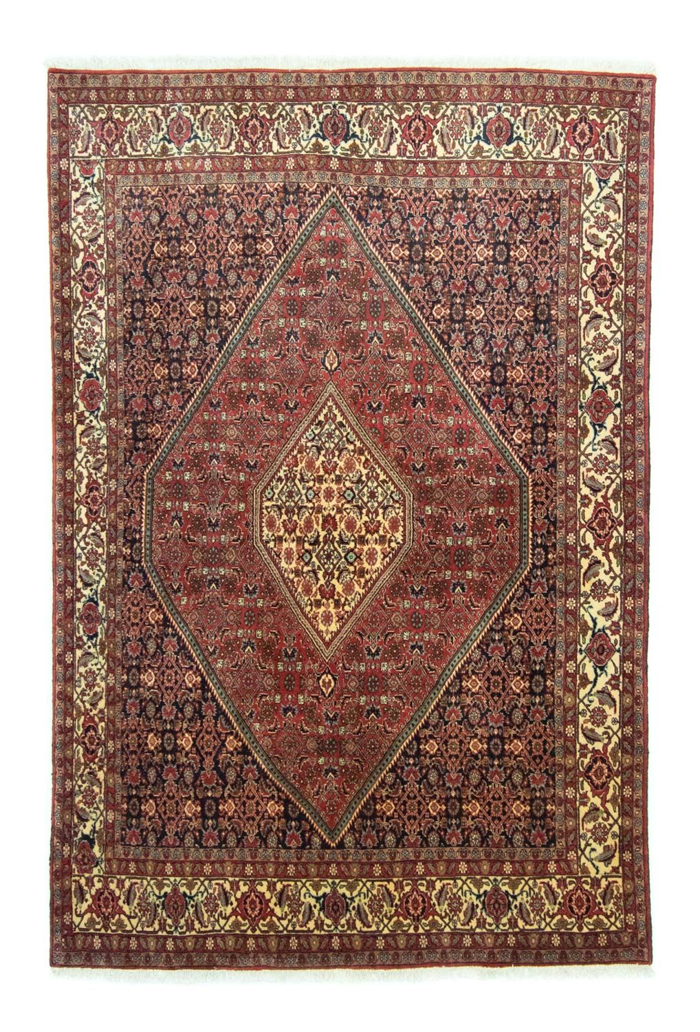 Perzisch tapijt - Bijar - 257 x 176 cm - blauw
