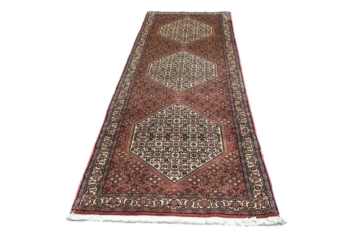 Loper Perzisch tapijt - Bijar - 320 x 90 cm - rood