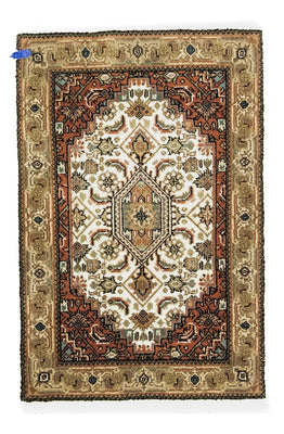 Perzisch tapijt - Bijar - 90 x 60 cm - beige