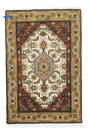 Perzisch tapijt - Bijar - 90 x 60 cm - beige