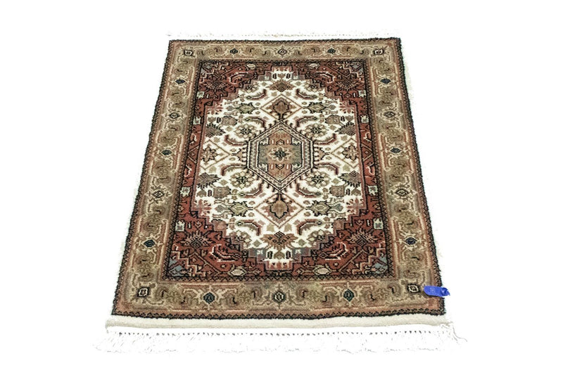 Perzisch tapijt - Bijar - 90 x 60 cm - beige