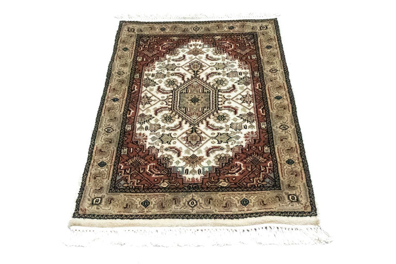 Perzisch tapijt - Bijar - 90 x 60 cm - beige