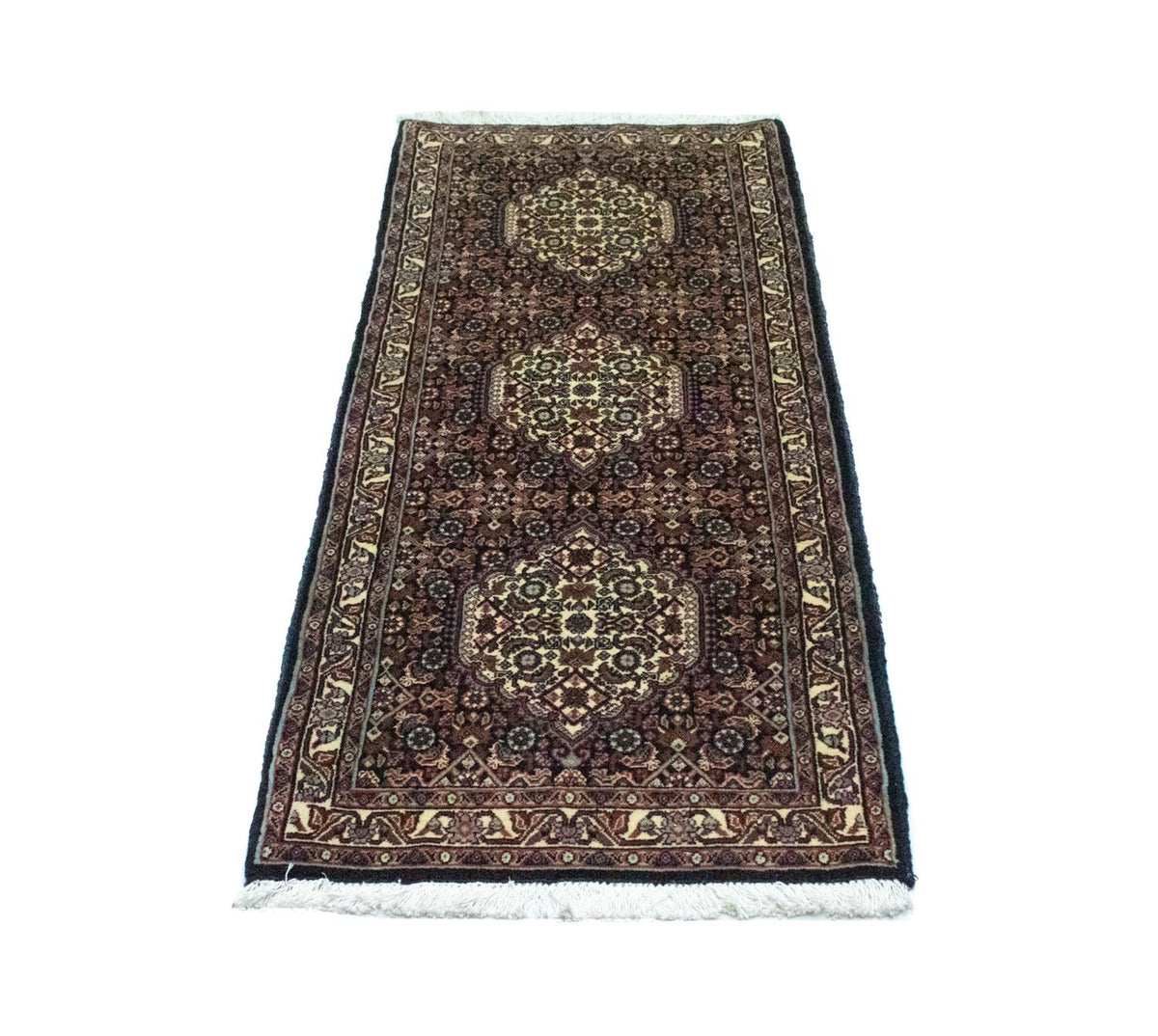 Loper Perzisch tapijt - Bijar - 163 x 60 cm - donkerblauw