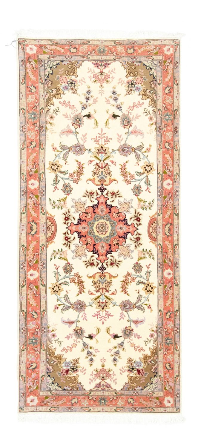 Loper Perzisch tapijt - Tabriz - Royal - 199 x 85 cm - beige