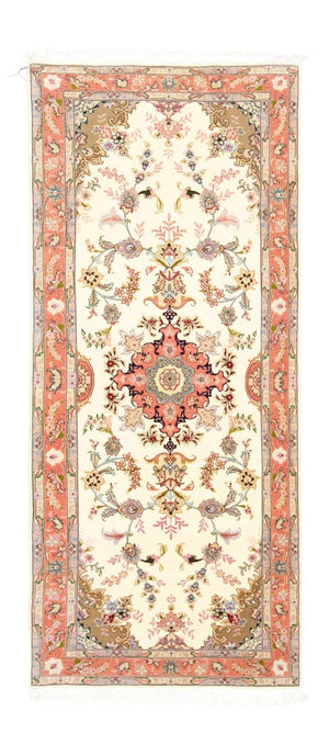 Loper Perzisch tapijt - Tabriz - Royal - 199 x 85 cm - beige