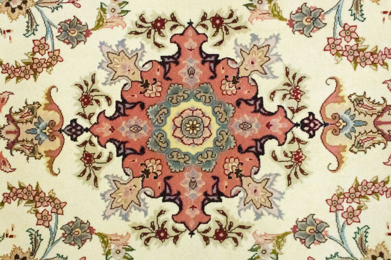 Loper Perzisch tapijt - Tabriz - Royal - 199 x 85 cm - beige