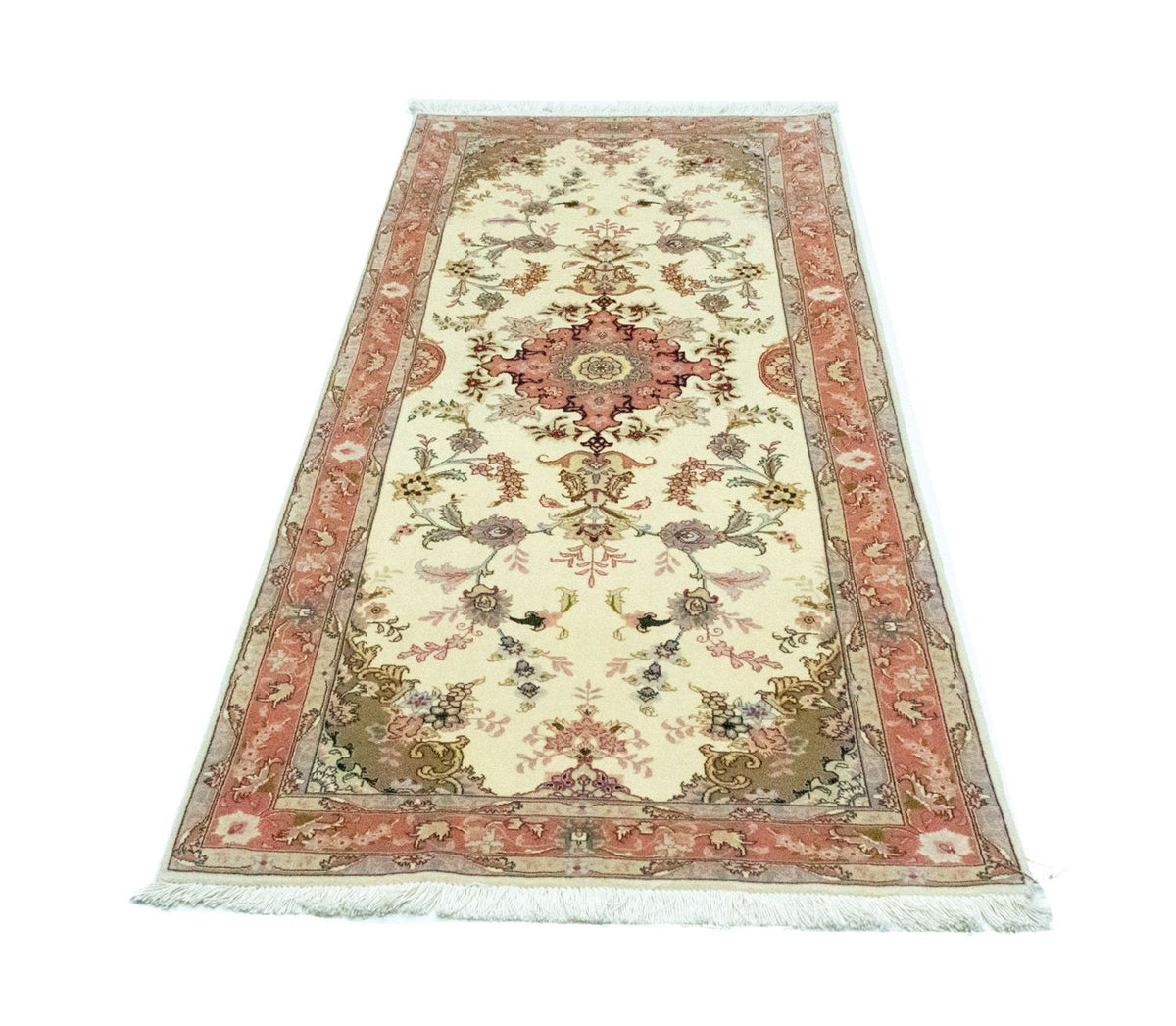 Loper Perzisch tapijt - Tabriz - Royal - 199 x 85 cm - beige