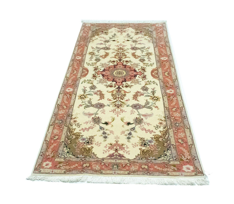 Loper Perzisch tapijt - Tabriz - Royal - 199 x 85 cm - beige