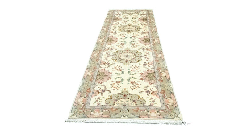 Loper Perzisch tapijt - Tabriz - 337 x 90 cm - beige