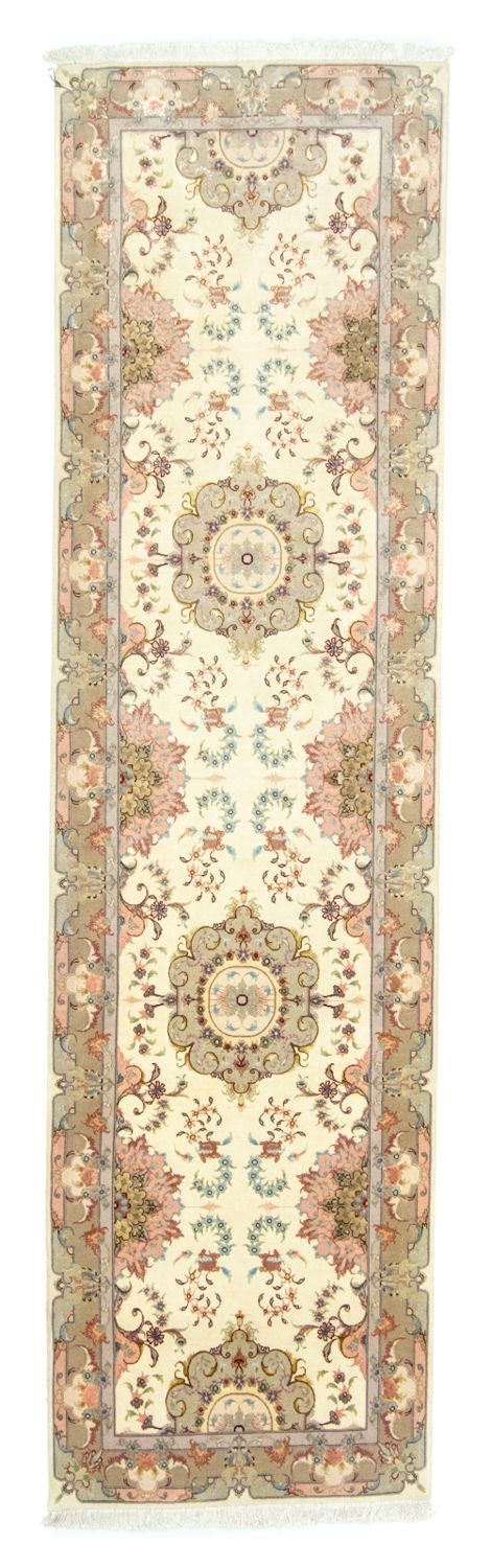 Loper Perzisch tapijt - Tabriz - 339 x 91 cm - beige