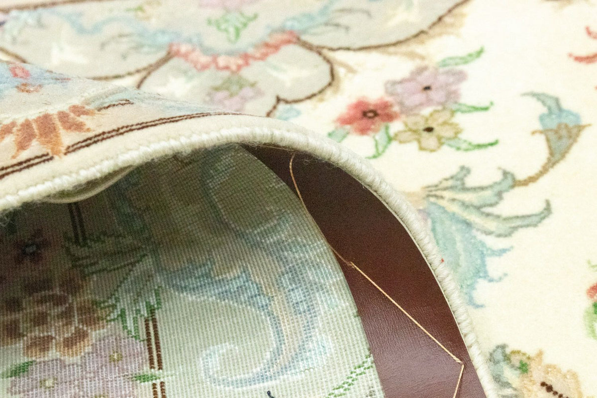 Loper Perzisch tapijt - Tabriz - Royal - 338 x 89 cm - beige