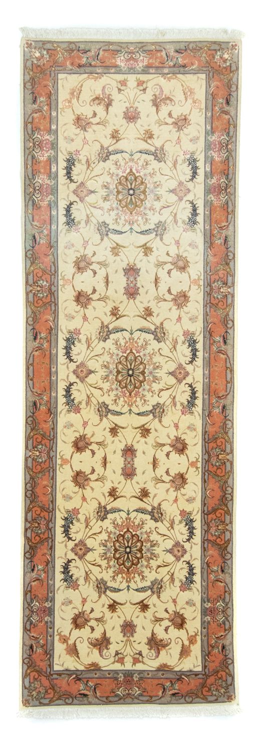 Loper Perzisch tapijt - Tabriz - 294 x 83 cm - beige