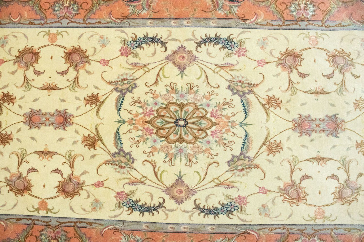 Loper Perzisch tapijt - Tabriz - 294 x 83 cm - beige