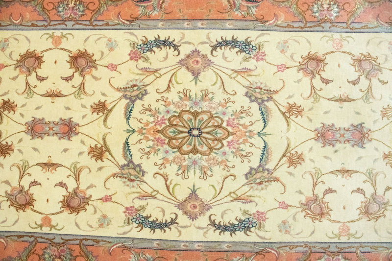 Loper Perzisch tapijt - Tabriz - 294 x 83 cm - beige