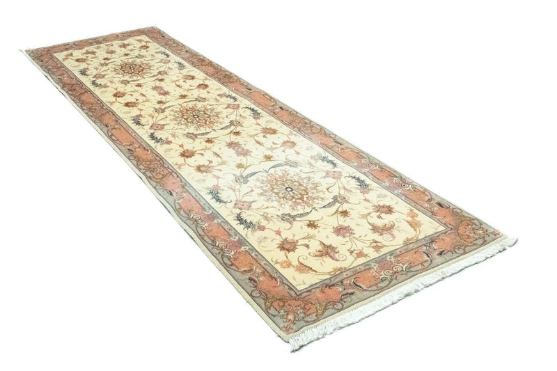 Loper Perzisch tapijt - Tabriz - 294 x 83 cm - beige