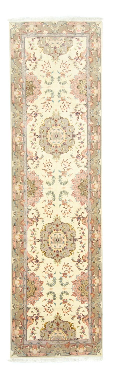 Loper Perzisch tapijt - Tabriz - 337 x 90 cm - beige