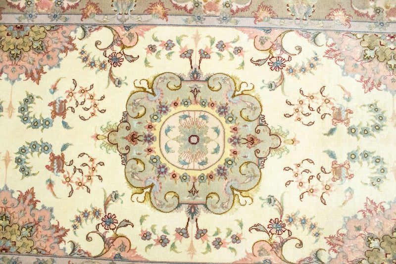 Loper Perzisch tapijt - Tabriz - 337 x 90 cm - beige