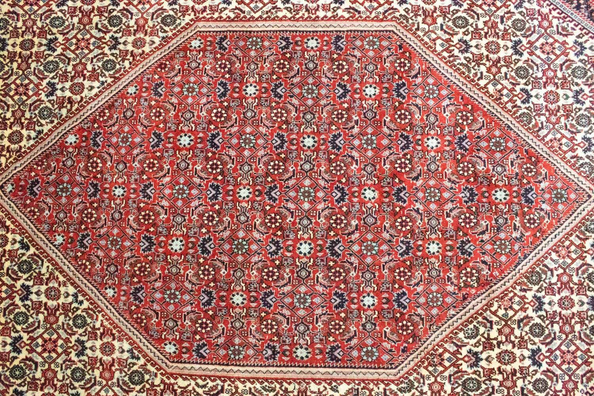 Perzisch tapijt - Bijar - 302 x 203 cm - rood