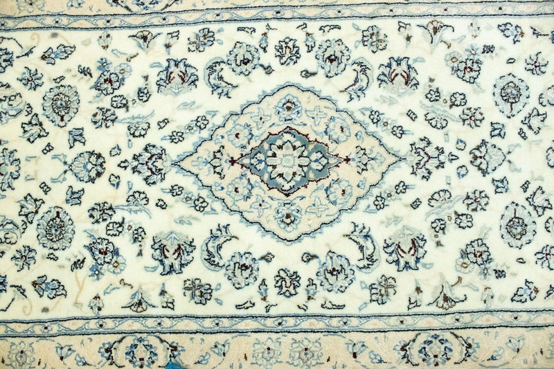 Loper Perzisch tapijt - Nain - Koninklijk - 285 x 87 cm - natuurlijk wit