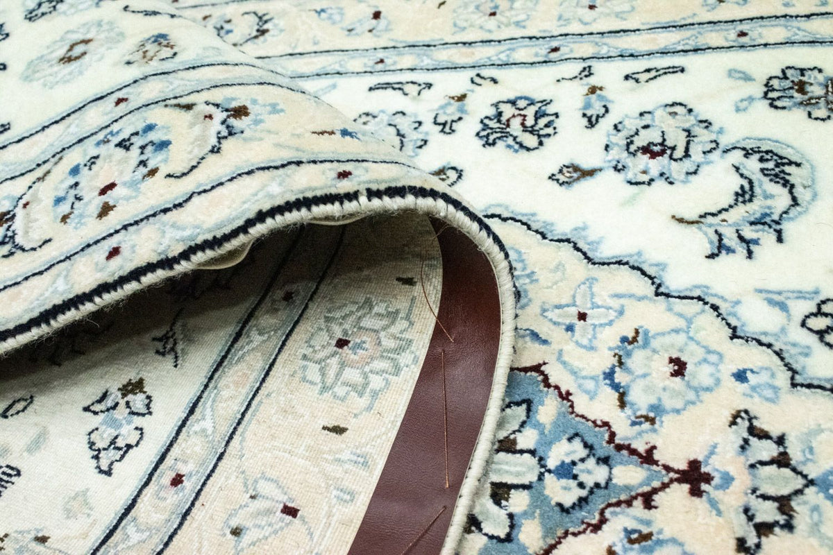 Loper Perzisch tapijt - Nain - Koninklijk - 285 x 87 cm - natuurlijk wit