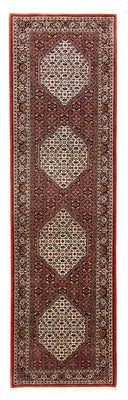 Loper Perzisch tapijt - Bijar - 317 x 88 cm - rood
