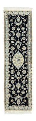 Loper Perzisch tapijt - Nain - 215 x 57 cm - donkerblauw