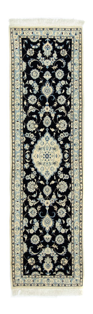 Loper Perzisch tapijt - Nain - 215 x 57 cm - donkerblauw