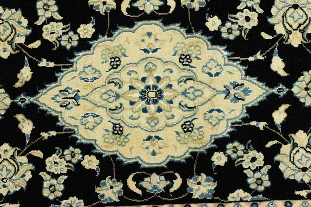 Loper Perzisch tapijt - Nain - 215 x 57 cm - donkerblauw