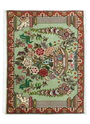 Perzisch tapijt - Tabriz - Royal - 83 x 62 cm - groen