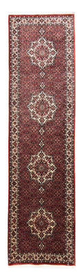 Loper Perzisch tapijt - Bijar - 340 x 88 cm - rood