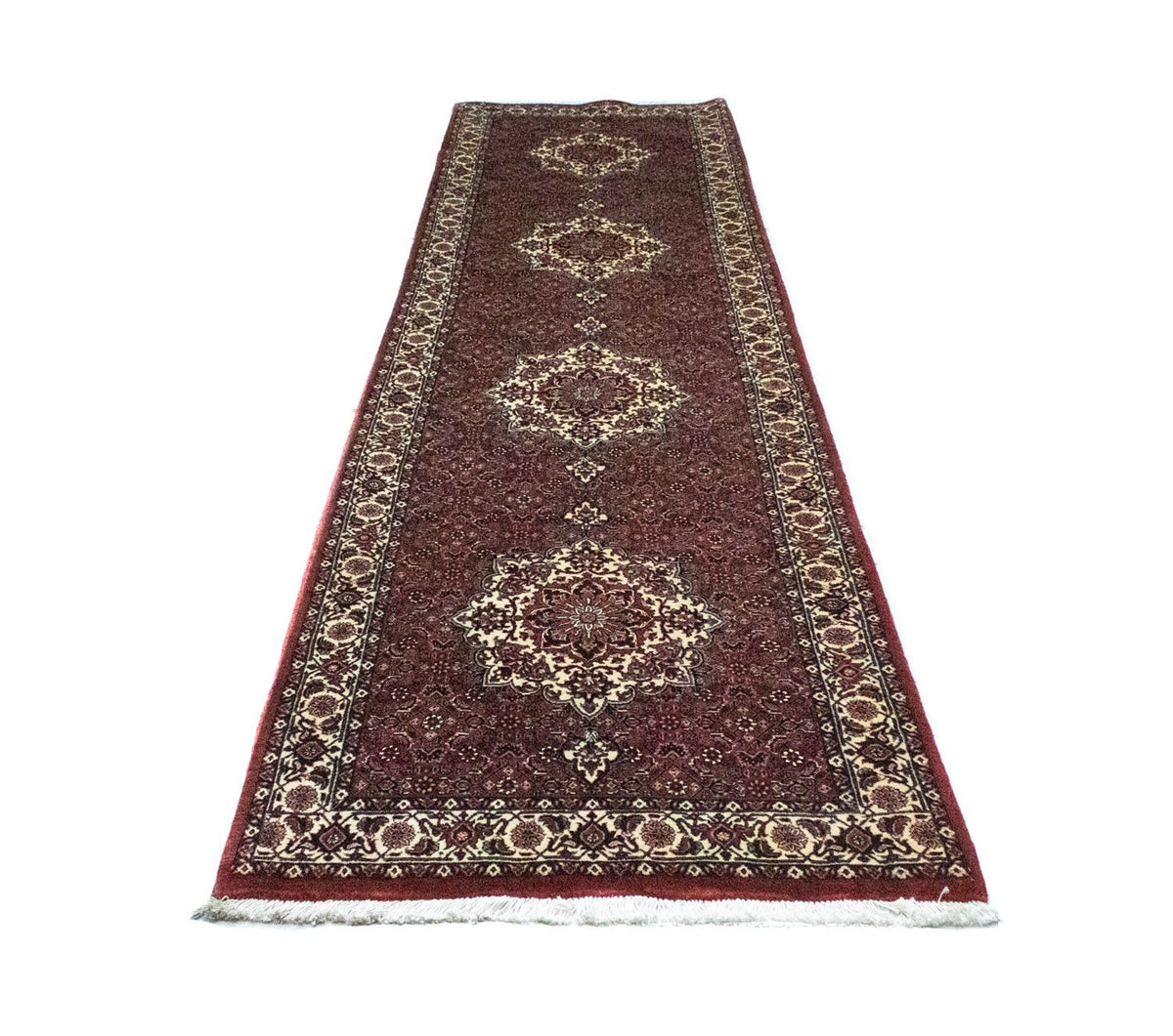 Loper Perzisch tapijt - Bijar - 340 x 88 cm - rood