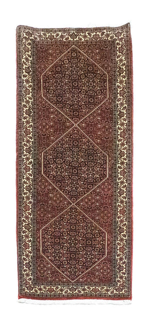 Loper Perzisch tapijt - Bijar - 213 x 78 cm - bruin