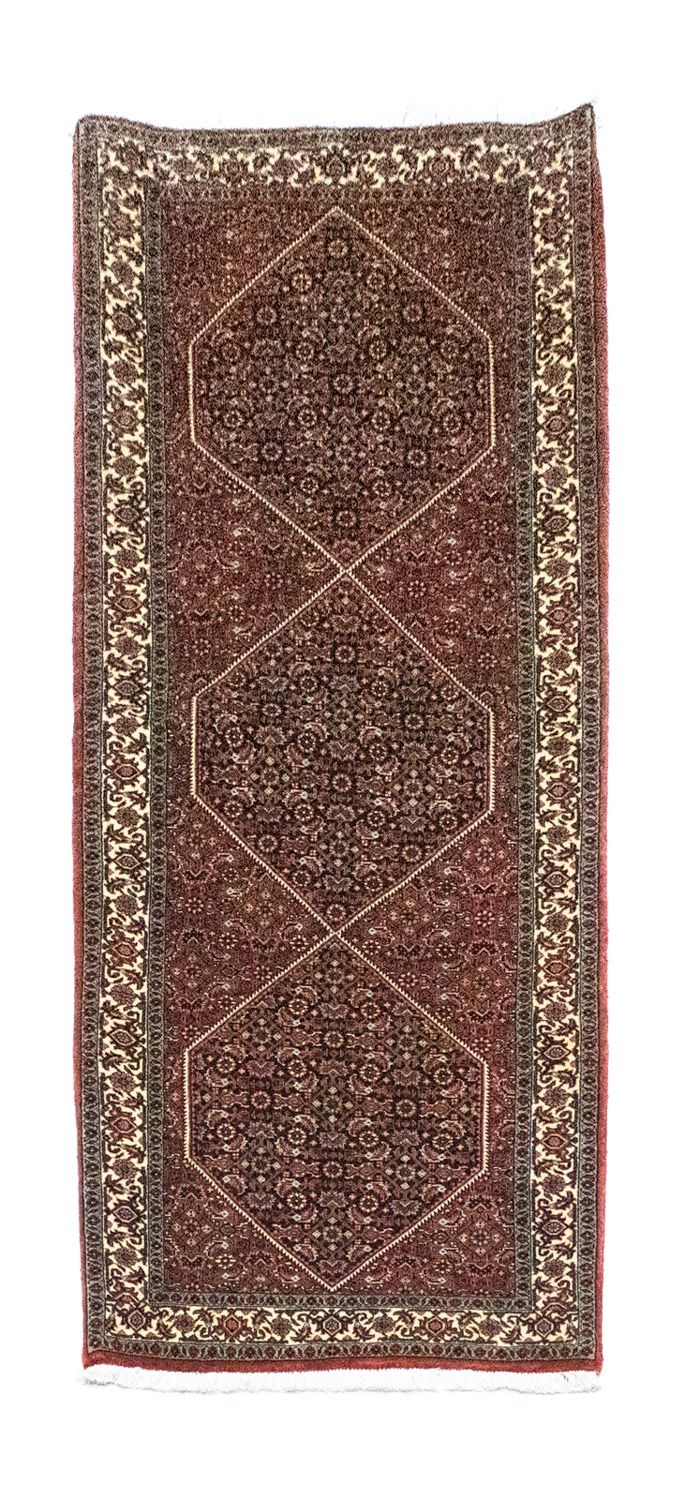 Loper Perzisch tapijt - Bijar - 213 x 78 cm - bruin