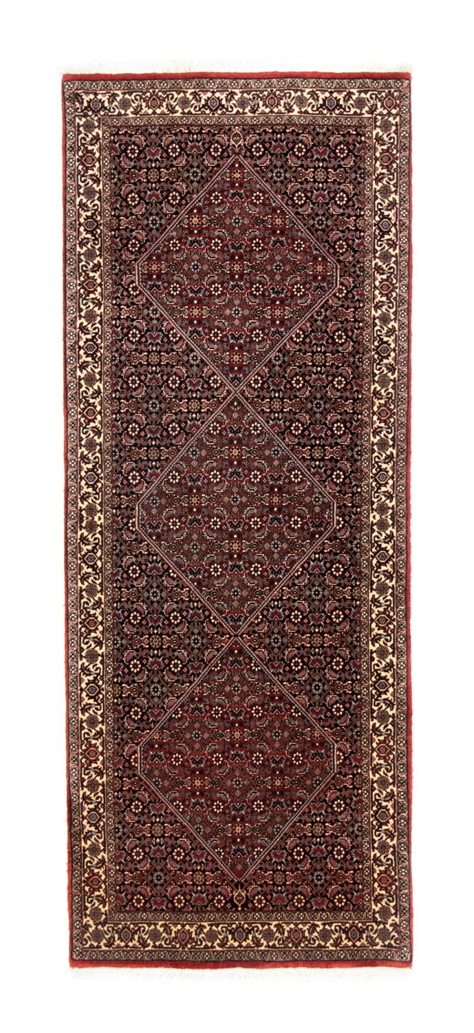 Loper Perzisch tapijt - Bijar - 216 x 85 cm - donkerrood