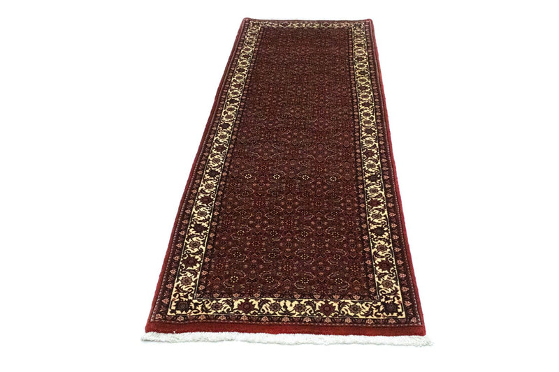 Loper Perzisch tapijt - Bijar - 230 x 78 cm - wijnrood